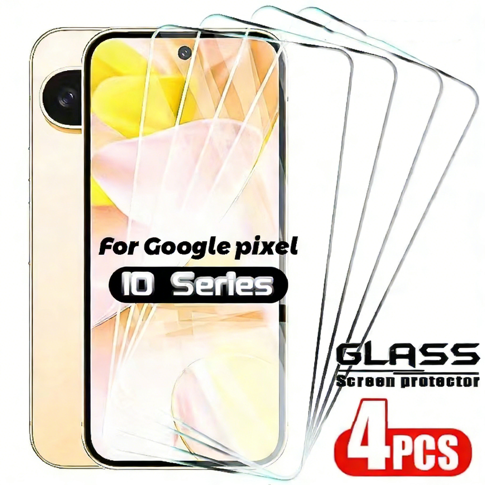4/1 Stück Panzerglas für Google Pixel 9 Profi XL 10 Profi XL 9 Profi 10 10Profi 9A Schutzglas Displayschutzfolie Fingerabdruck-Entsperrung