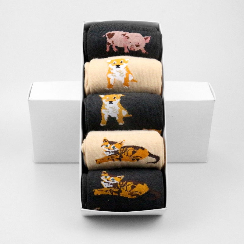 Animal Men Women Unisex Socks Pug Sausage Dog Short Socks Shiba Inu Socks Loafer Beagle Modeager Silky Teckel Crew Buldog socks