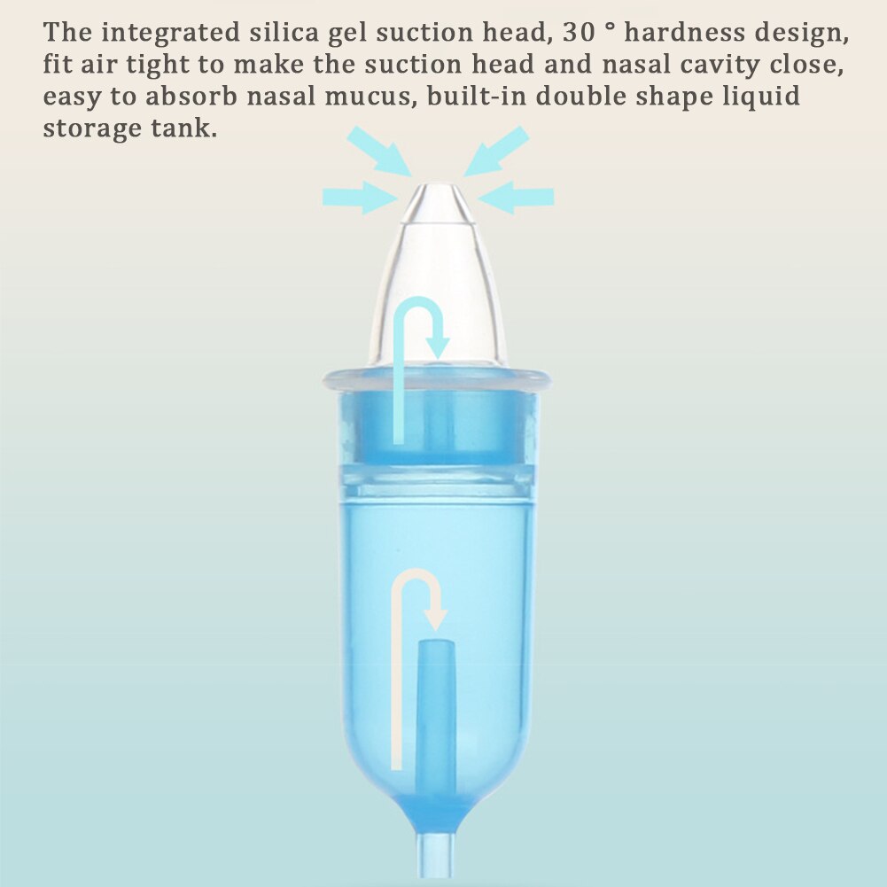 Neugeborenen Baby Sicher Vakuum Saug Saugnapf Rotz Nasensauger Krank Kleinkinder Absorption Weiche Spitze schniefen Gerät Nase Reiniger