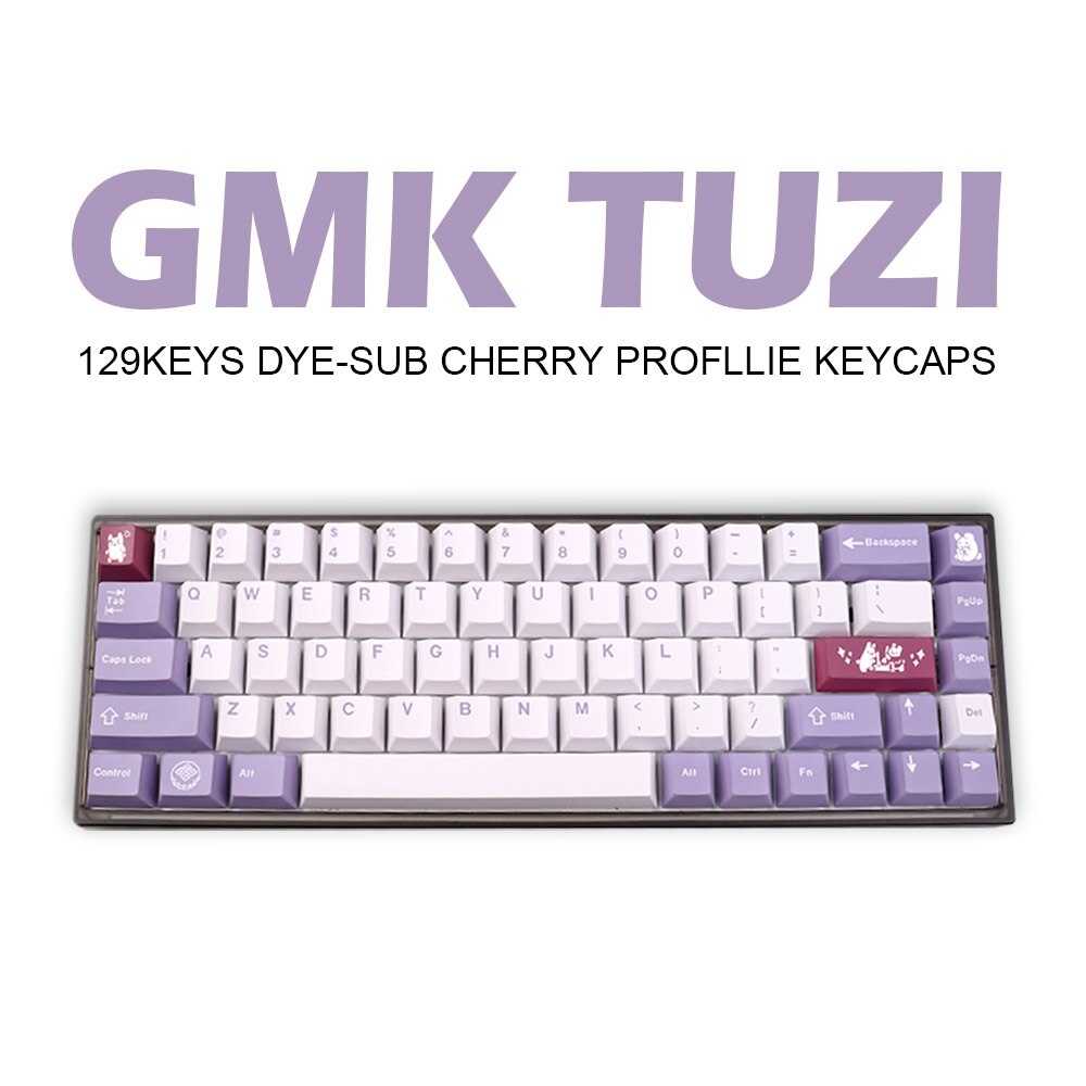 Gmk Tuzi Keycaps 138 Toetsen Cherry Profiel Pbt Dye-Sub Keycap Voor Mx Schakelaar Mechanische Toetsenbord Paars Serie Sleutel caps