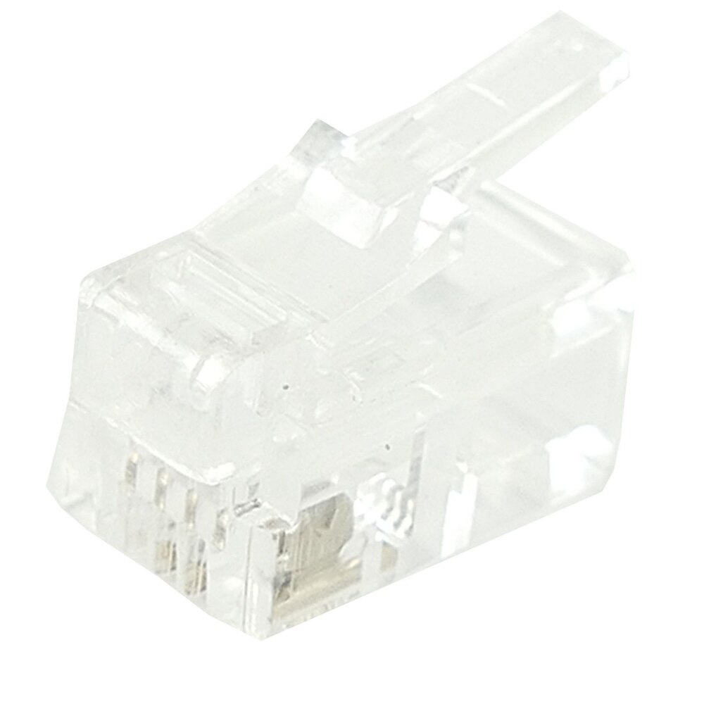 BeMatik-RJ9 Mannelijke 4P4C Telefoon Connector Voor Crimpar Pak Van 25 Stuks