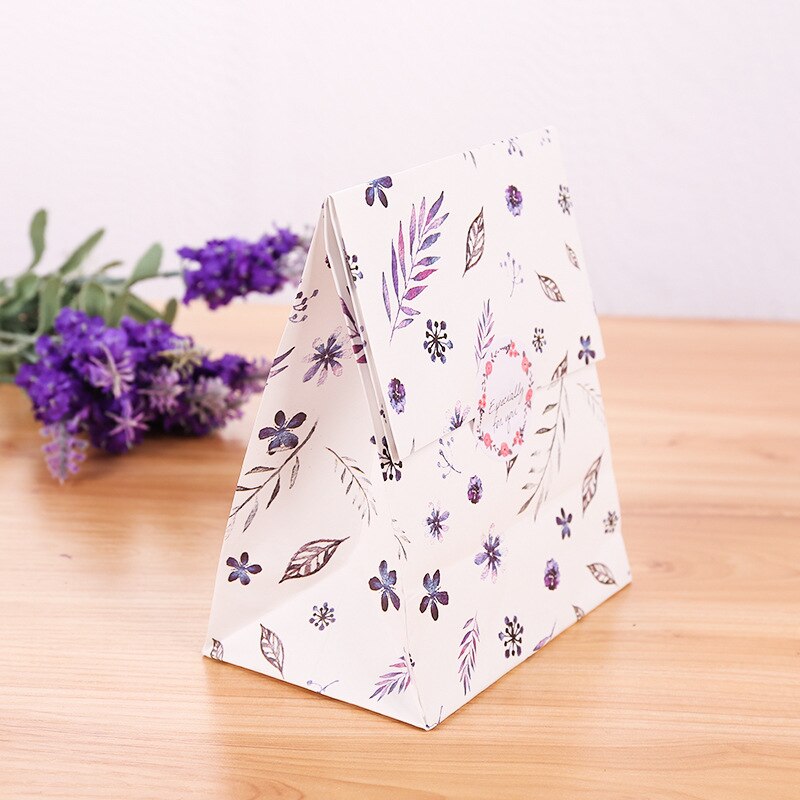 12pcs Wrap Storage paper bag natural flower packaging birthday party candy holding