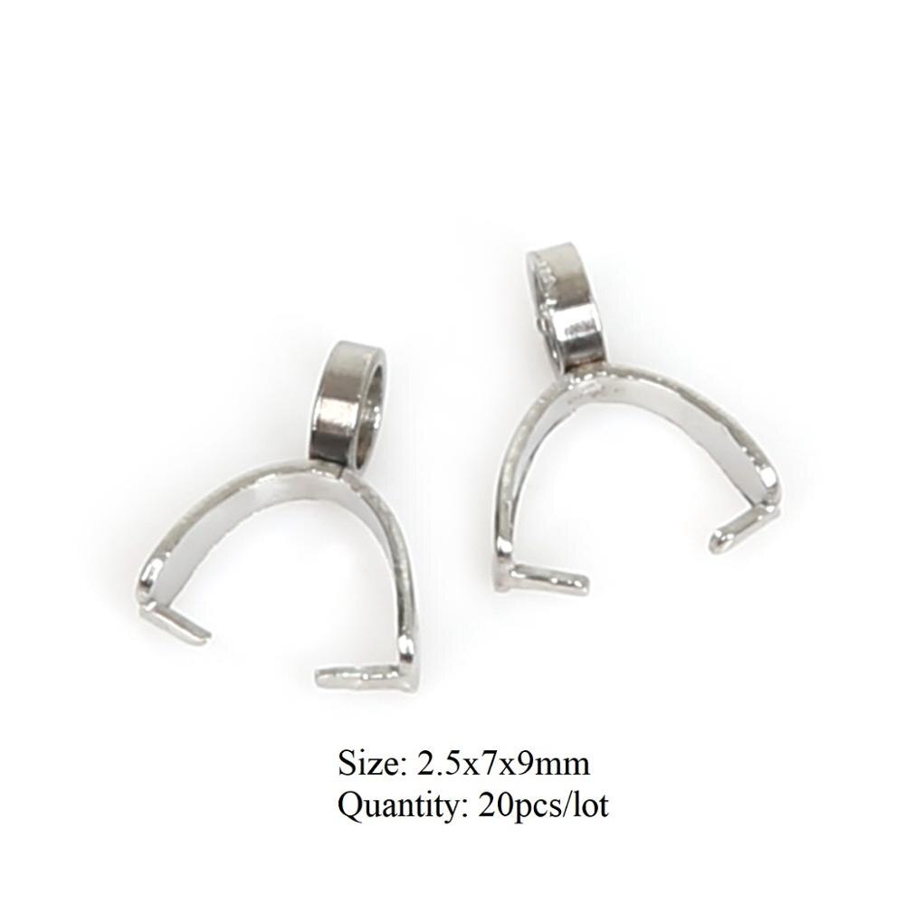 Rvs Karabijn Haken Staart Clip Sluitingen Hanger Connectors Voor Diy Sieraden Maken Ketting Armband Accessoires: 2.5x7x9mm