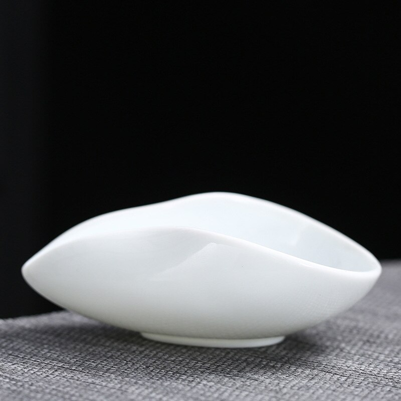 White ceramic Tea spoon Beautiful Traditional underglaze blue Tea Set Scoop ceramic bule and lotus leaf tea spoon: e