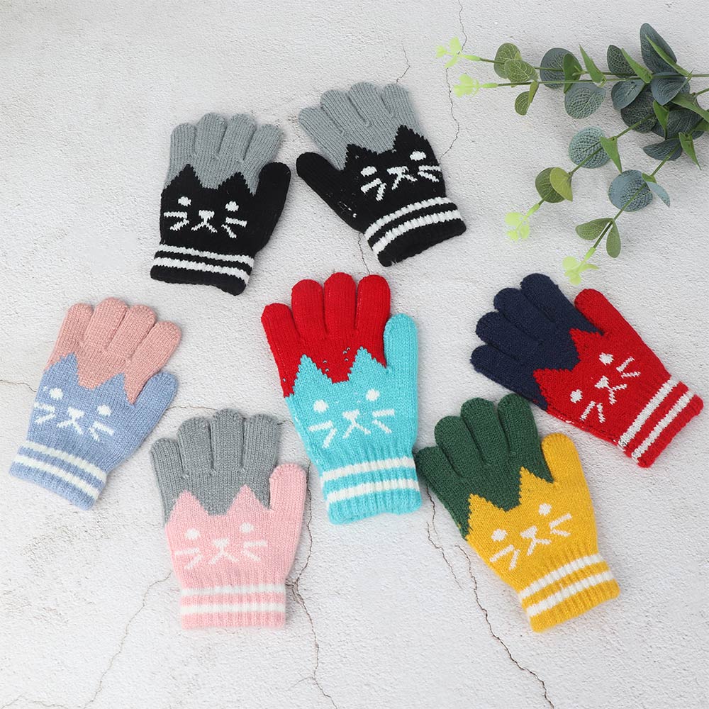 Child Kids Winter Gloves Baby Girls Boys Gloves Kids Winter Warm Thick Knitted Gloves Magic Mittens