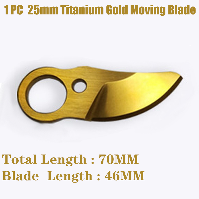 25mm SK5 alliage acier titane or diamant lame de coupe électrique sécateur lames sans fil sécateur pointu: Orange