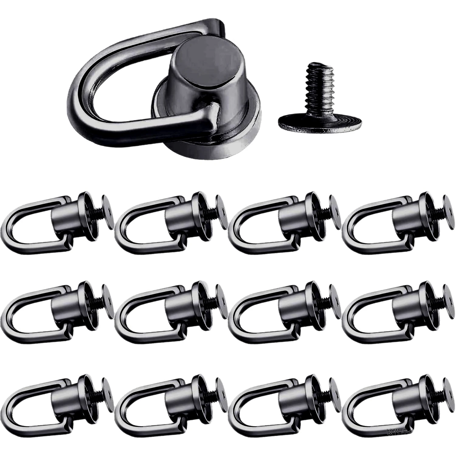 1/10pcs D-shaped Ring Bag Clip Buckles Retro Metal Double Buckle Handbag Chain Handles Connector Bag Strap Hardware Accessories: M / Bronze