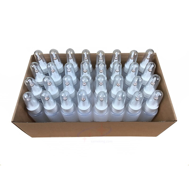 50ml plastic empty bottle with brush cap for liquid container