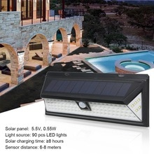 90LED Solar Power Light PIR Motion Sensor Beveiliging Outdoor Tuin Wandlamp Buitenlamp Solar Licht Loopbrug Verlichting
