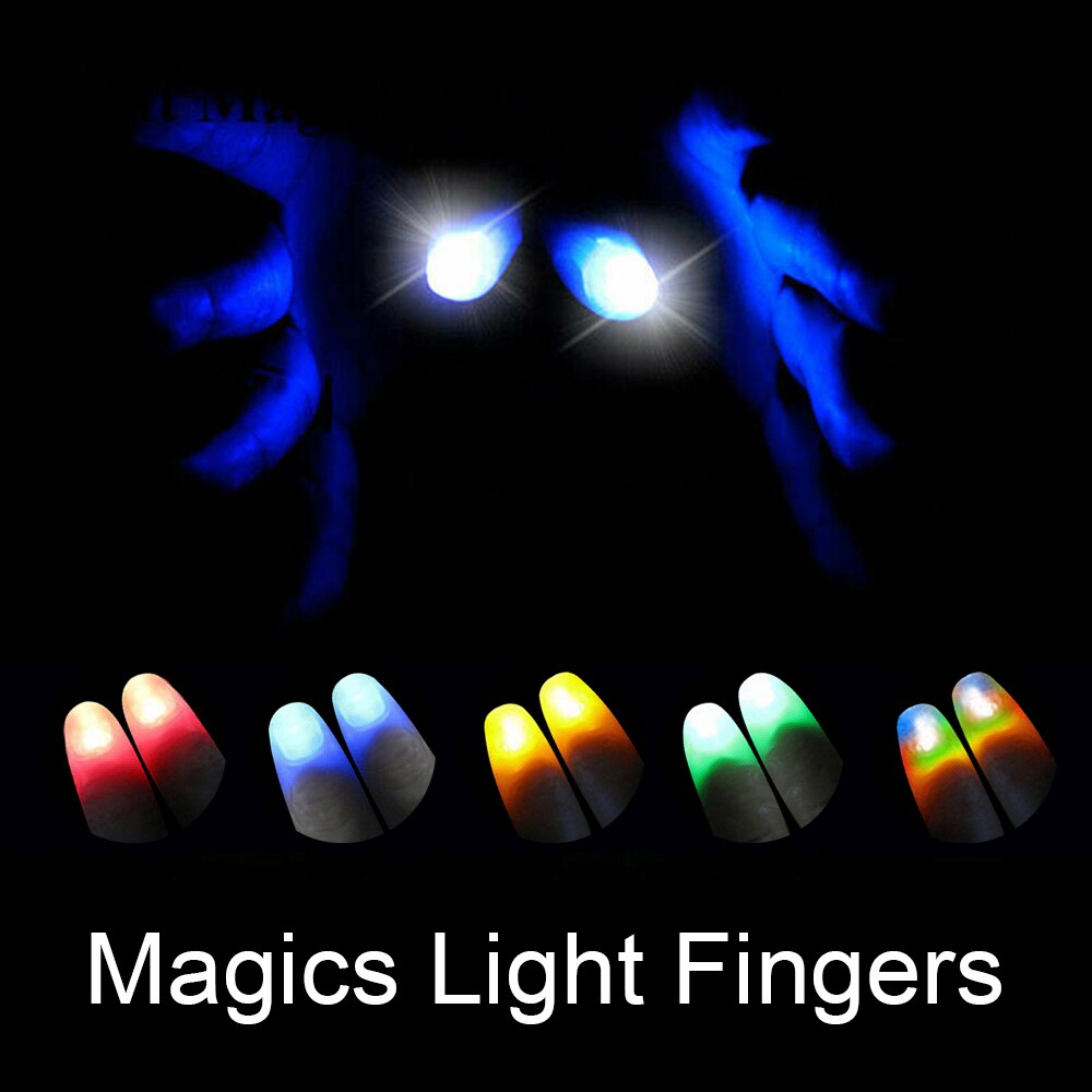Magic Light Up Glow Duim Licht Kinderen Goocheltruc Prop Grappige Knipperende Vinger Fantastische Glow Speelgoed Halloween Kid Speelgoed