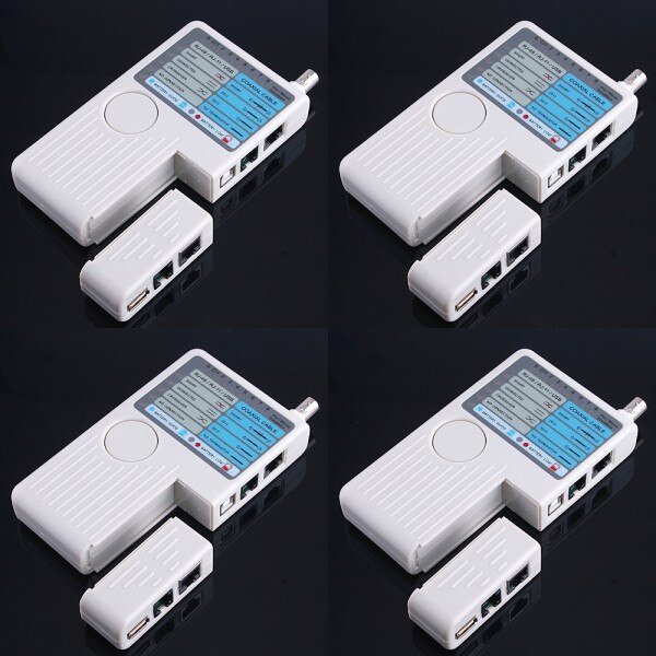 4-In-1 Netwerk Tester RJ11/RJ45/Usb/Bnc Coaxiale Kabel Tester