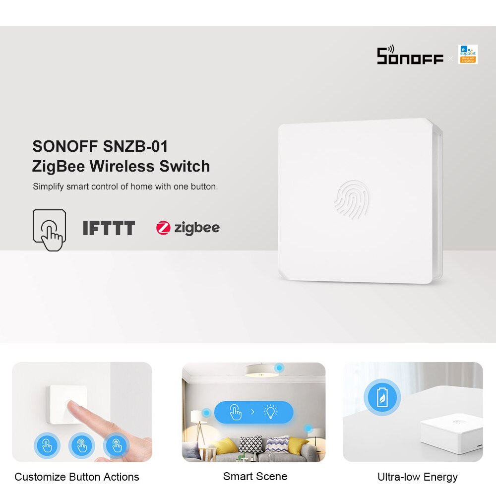 SONOFF Zigbee Bridge Hub Gateway, Zigbee Door Sensor / Temperature Humidity Sensor / Zigbe Motion Sensor, Smart Home Security