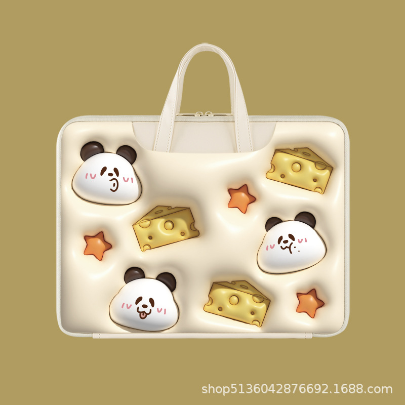 Uitbreidbare Air-laptoptas voor 13/14 inch computer 15,6 inch laptoptas: Licht Geel