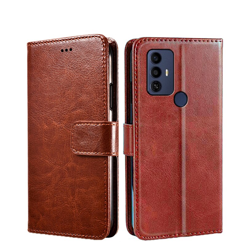 Voor Tcl 30 Se Case 6127I Flip Leather Wallet Magnetische Card Stand Telefoon Cover Hoesje Etui Boek Voor Tcl 6165H1 6165H 30SE Case Bag