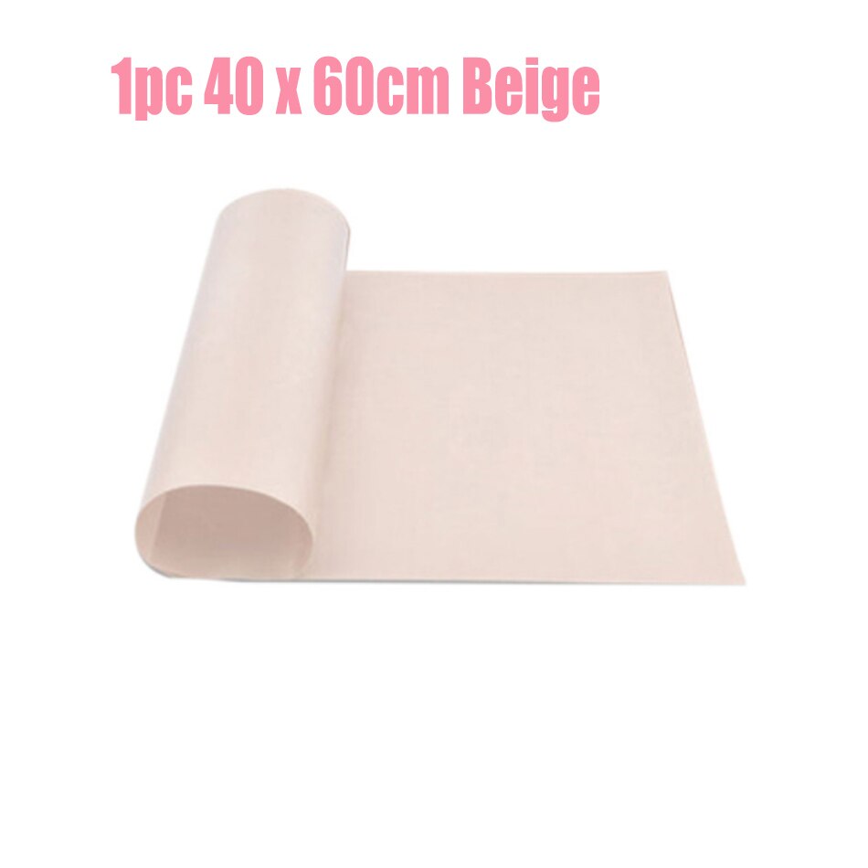 Reusable Baking Mat High Temperature Resistant Sheet Pastry Baking Oilpaper Heat-Resistant Pad Non-stick for Outdoor BBQ: 1pc 40 x 60cm beige