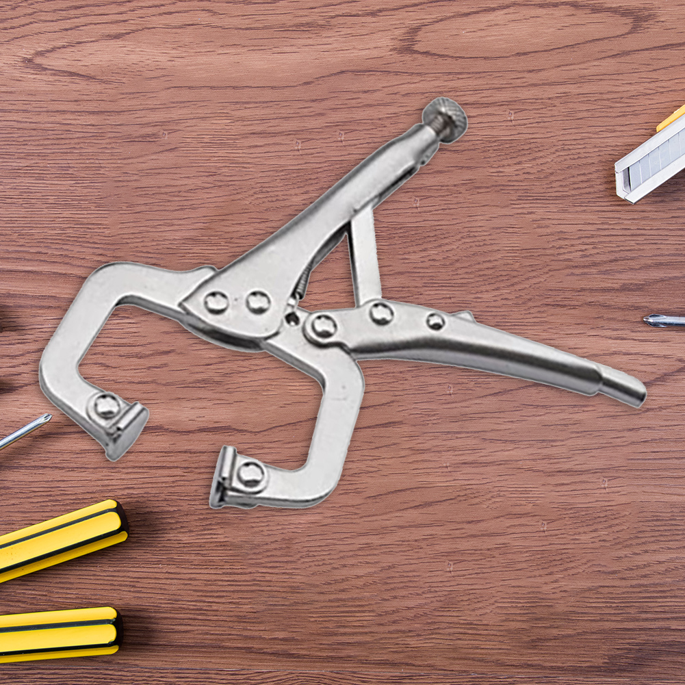 C Clamp weld Clip Woodwork Fix Plier Pincer Tong Tenon Locator Grip Vise Swivel Pad Wood Work Alloy Steel Hand tool Lock Jaw