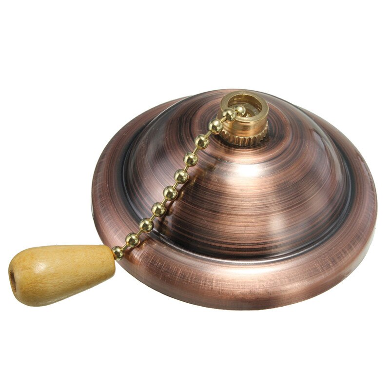 1pcs Universele Plafond Hanger Fan Wandlamp Pull-keten Schakelaar Socket Lamphouder 3A AC125-250V Ondersteuning: Red bronze