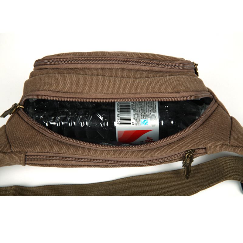 Vogue Star -Selling Multifunctionele Casual Canvas Taille Pack Organizer Tas Voor Mannen Taille Zakken LA106