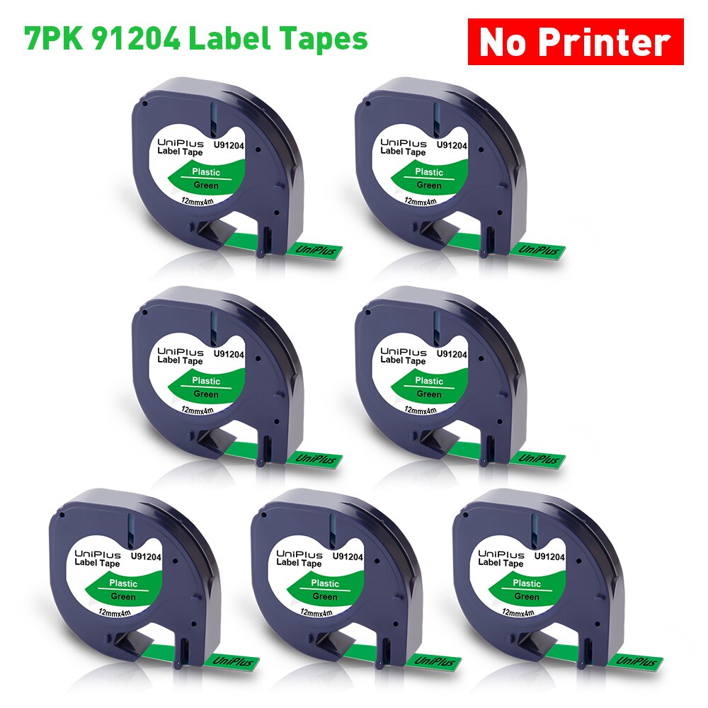 Dymo Labeling Machine Dymo Letratag 100H Dymo LT100H LT-100H Dymo Labeller with 7PK Compatible Dymo Tape 12267 12mm LT Label: 7PK 91204