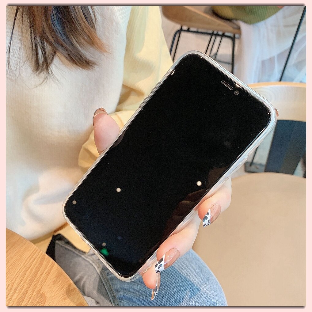 Coque de Protection transparente en TPU pour iPhone, compatible modèles 11, 12 Pro Max, X, XR, XS, 7, 8 Plus, 12 Mini coque avec caméra diamant et papillon