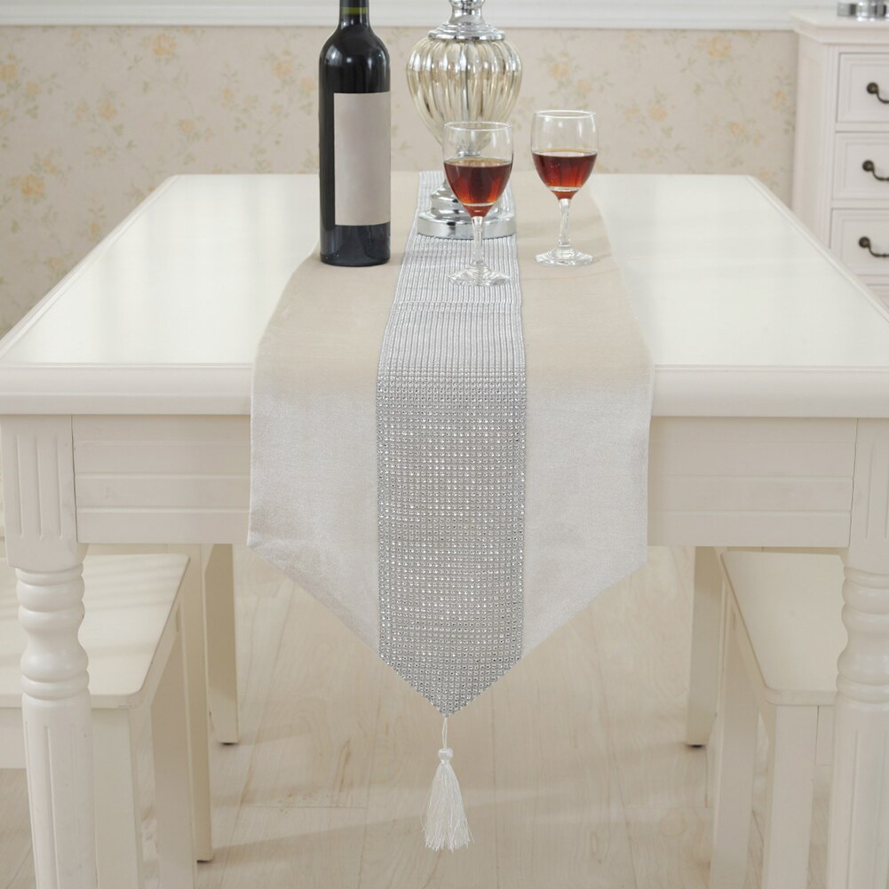 Wedding Decoration Rectangle Kitchen Modern Birthday Runners Outdoor Party Decoration Table Runner luxury home decor: Beige