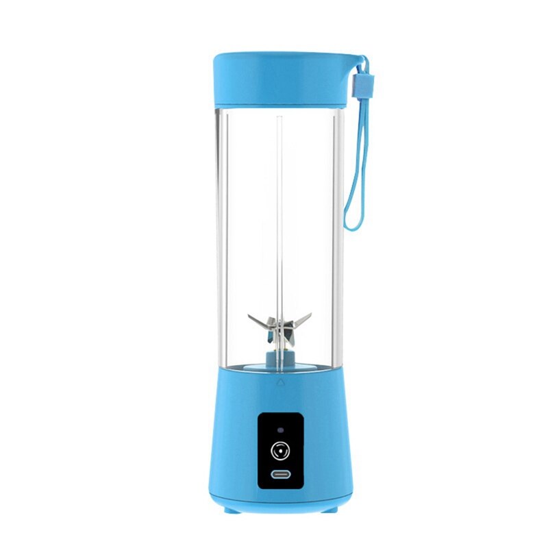 Juicer 6 Blades Blender Draagbare Usb Draadloze Mixer Elektrische Juicer Machine Ijs Smoothie Vruchtensap Mixer: blue