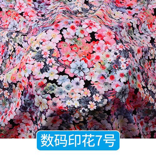 Digital Printing Cotton Silk Cloth Clothing Home Wear Dress Night Clothes Clothing Sewing Diy Rayon Fabric Cotton Fabric: 7