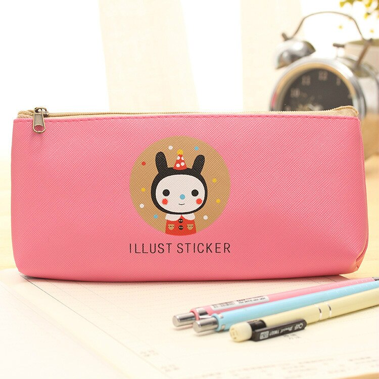 Kawaii Expression Etui Pu Schoolbenodigdheden Briefpapier Pencilcase School Leuke Pennenbakje School Gereedschap: 10