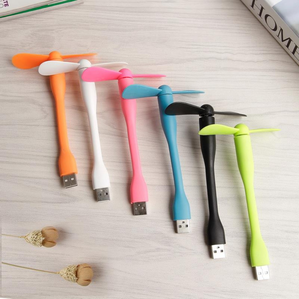 Portable Flexible Mini USB Fan Low Power Bendable Removable For Mobile Power/PC/Laptop/OTG/Charger