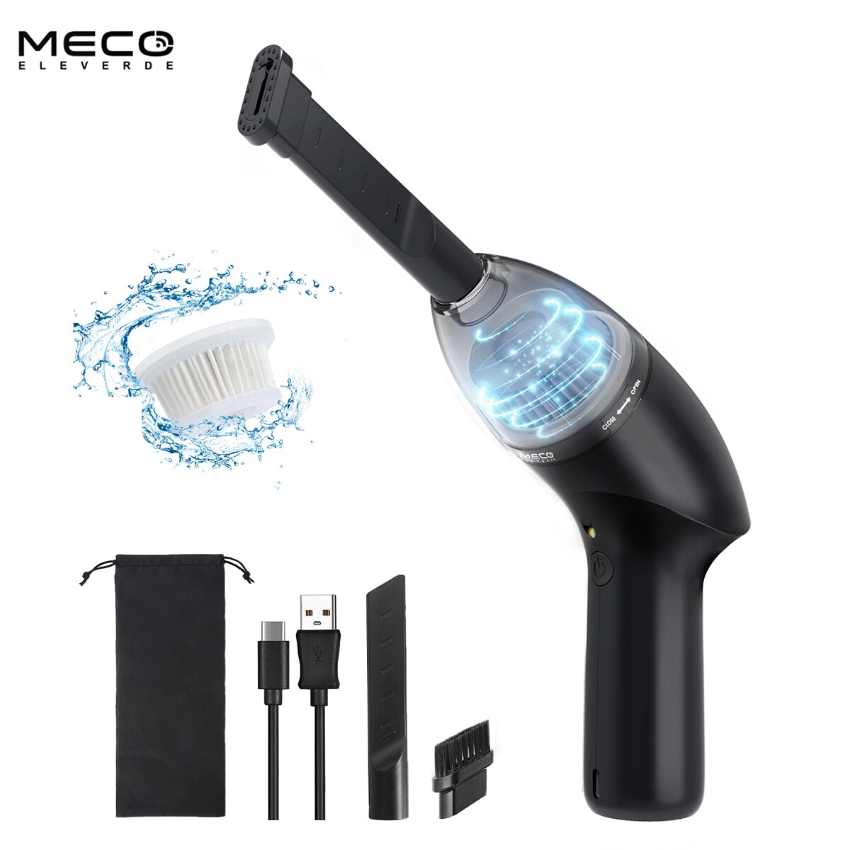 Meco Mini Stofzuiger Toetsenbord Oplaadbare 65W 4000Pa Draadloze Handheld Bureau Reinigingsmachine Voor Auto Sofa Huisdier Computer pc