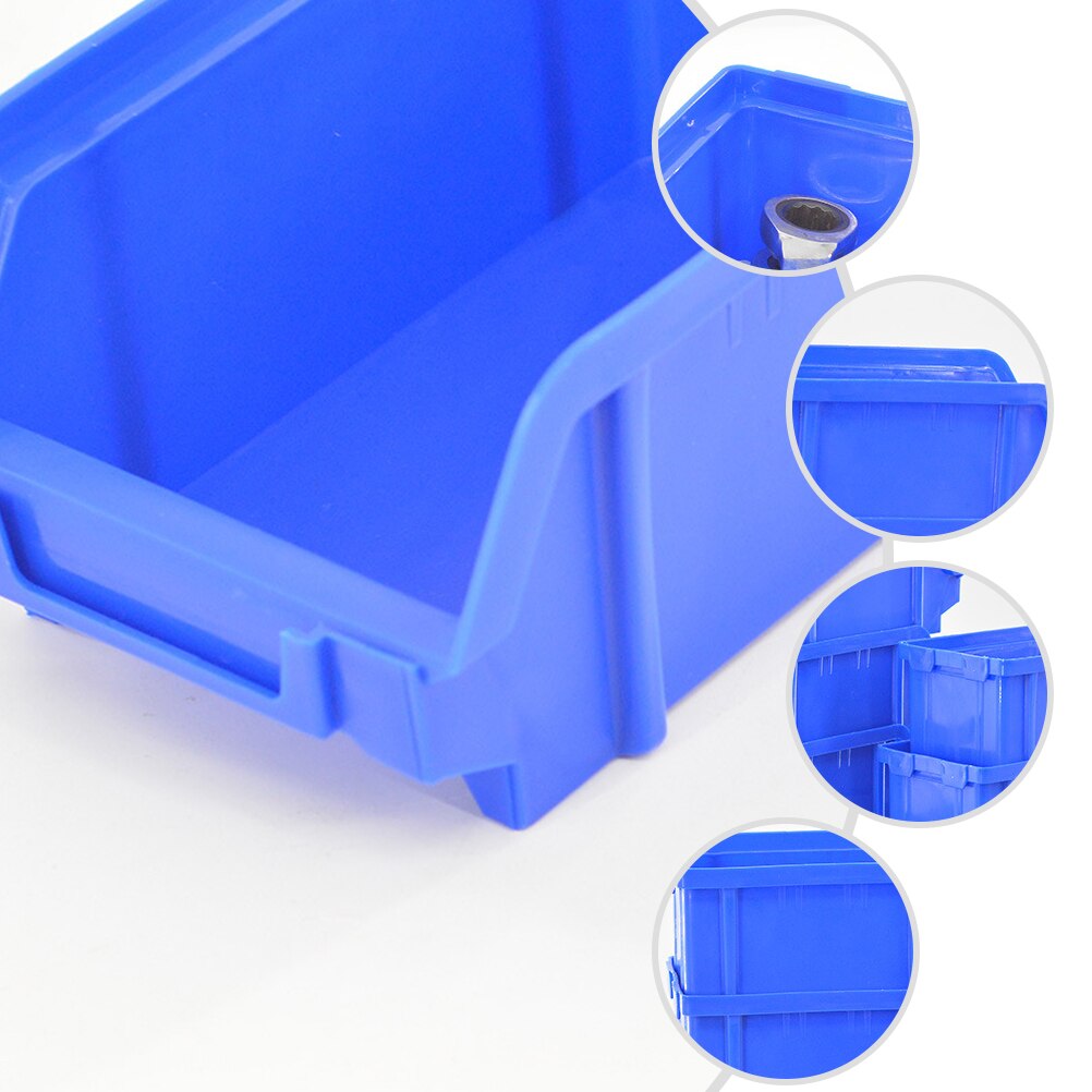 10cs Plastic Parts Box Warehouse Container Parts Box Oblique Combined Component Box Warehouse Storage Box Home Container Case