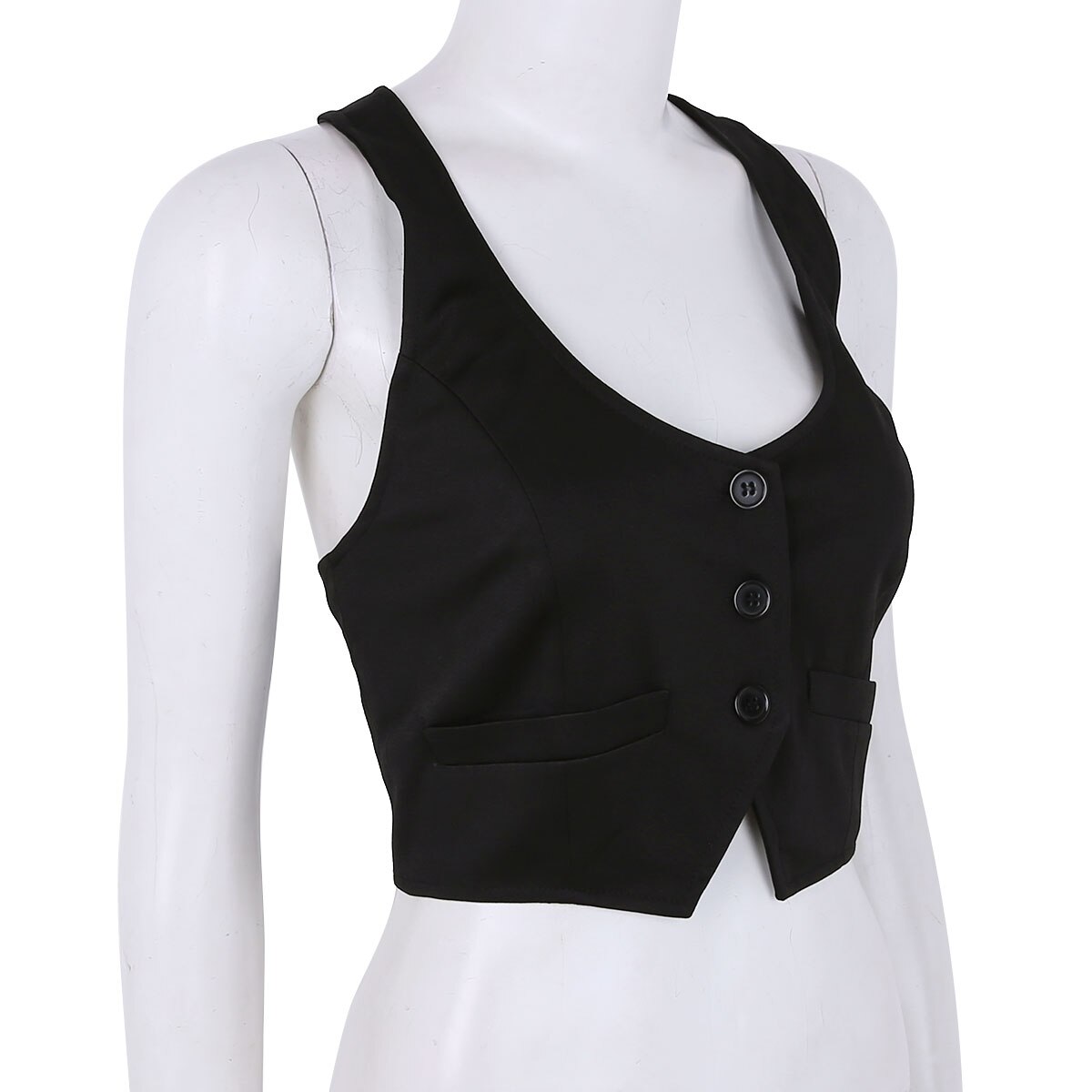 3 Button Front Alvivi Women's Racer Back 3 Button Front Slim Fit ... – Grandado