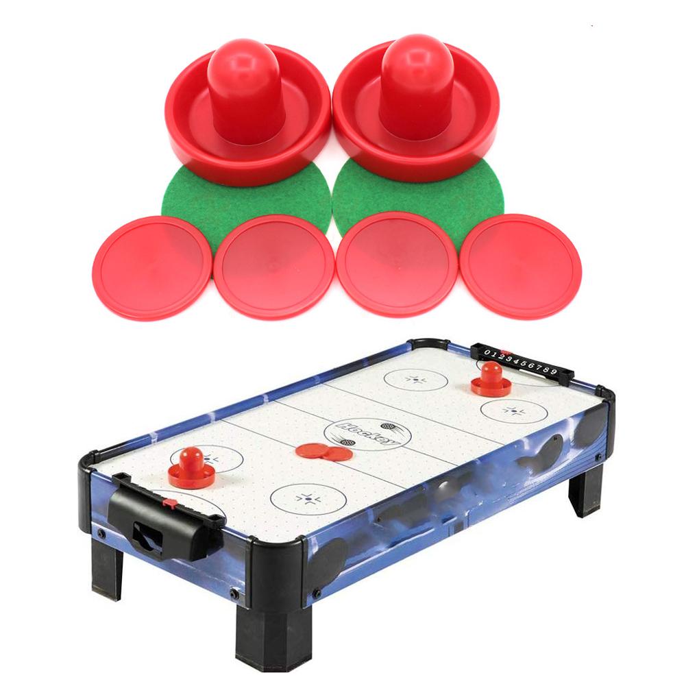 Air Hockey Replacement Pucks And Pusher Set Air Hockey Plastic Accessories For Game Tables 96mm Top Ball Hitter Set