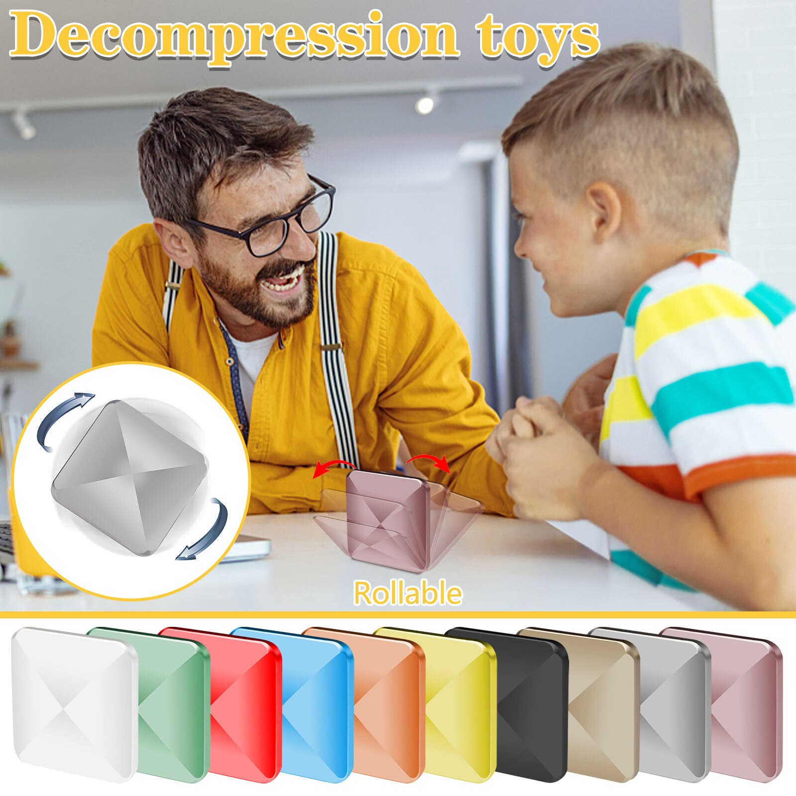 Flipo Flip Desk Toy Fingertips Decompress Spinning Top Toy Desktop Flip And Dance Energy Adult Stress Relief Toys Hoilday