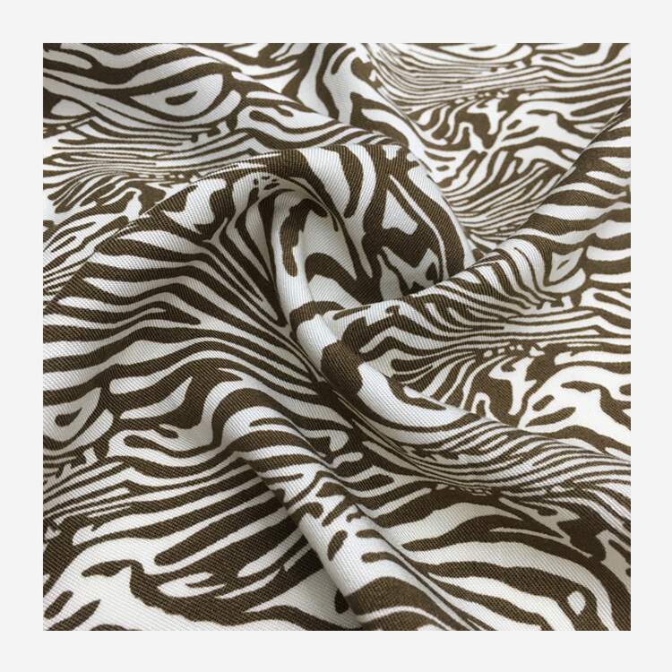 Spot Rayon Fine Twill Printed Fabric Zebra Printed Fabric Suspender Top Dress Fabric