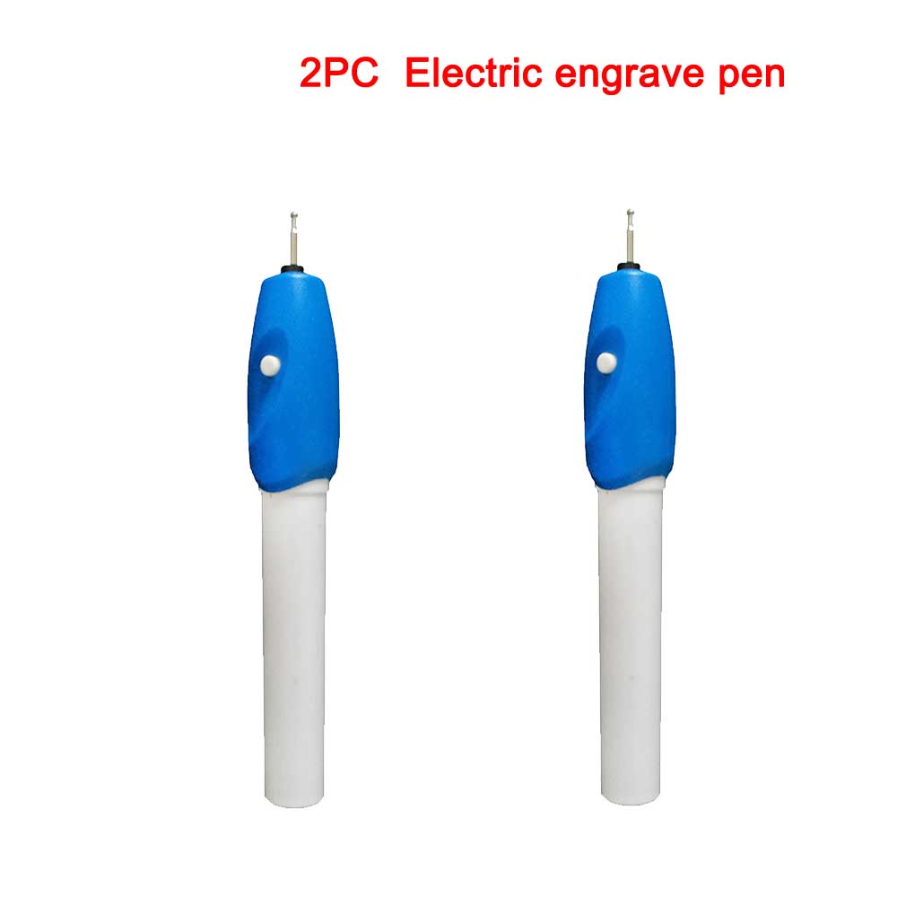 Mini Elektrische Graveren Diy Pen Houvast Carving Machine Metalen Beitel Mark Plastic Glas Hout Graveur Automatische Pen Carve Gereedschap: 2PC engrave pen