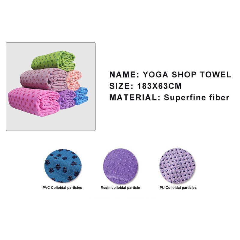 183 * 63cm rutschfeste yogamatten-überzüge aus mikrofaser, ideal für yoga-shops, pilates-decken und fitness-yogamatten für drinnen.