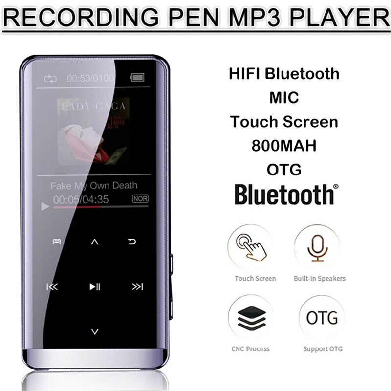 Bluetooth MP3 Player MP4 Media FM Radio Recorder Ebook HIFI Sport Noise Eduction Music Speakers