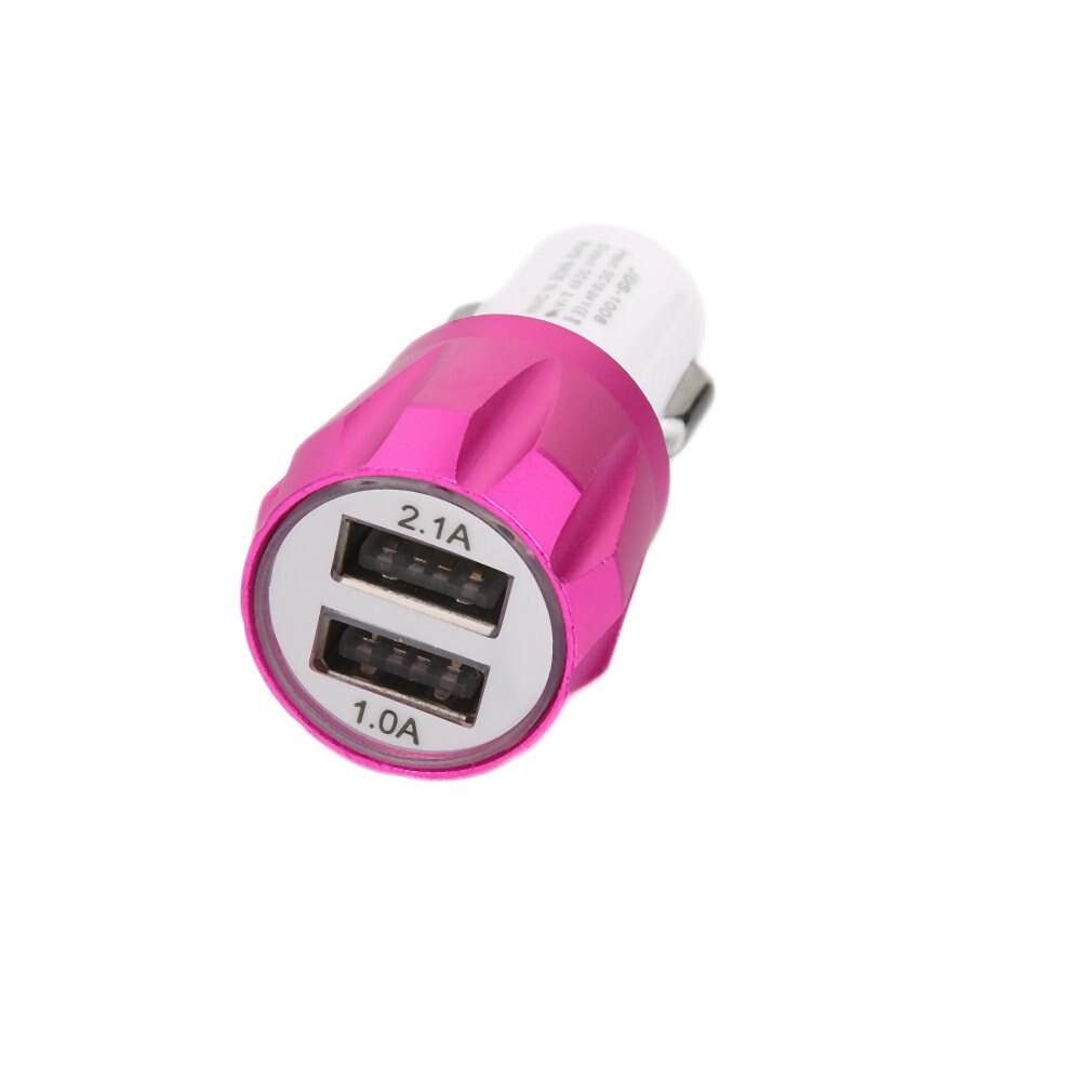 2.1A&1A Aluminum 2 USB Ports Universal Dual USB Car Charger For iPhone 5 6 6 plus For ipad 2 3 4 5 For Samsung Galaxy S4 S5