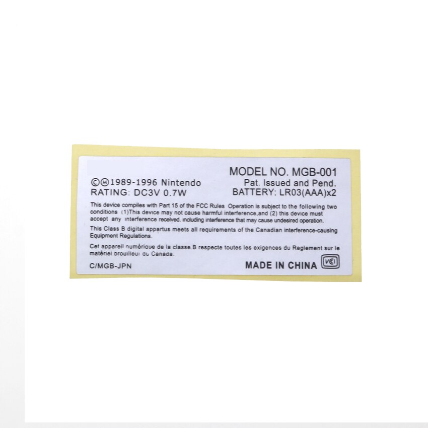 JCD-pegatinas de repuesto para Gameboy Advance SP, 1 unidad, para GBA, SP, GBC, GBP, consola de juegos: For GBP