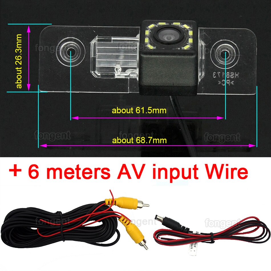 Rear View Backup Omkeren Parking Camera Voor Ford Fiesta St Klassieke Ikon 2002 2003 2004 2005 2006 2007 Auto accessoires: 12led Rear Camera