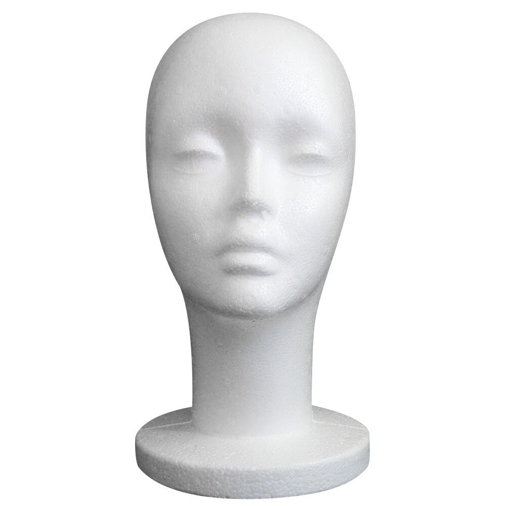 1 Pc Vrouwelijke Styrofoam Foam Mannequin Mannequin Pruik Haar Glazen Display Foam Mannequin Hoofd Model Pruik Display Stand Rack Voor