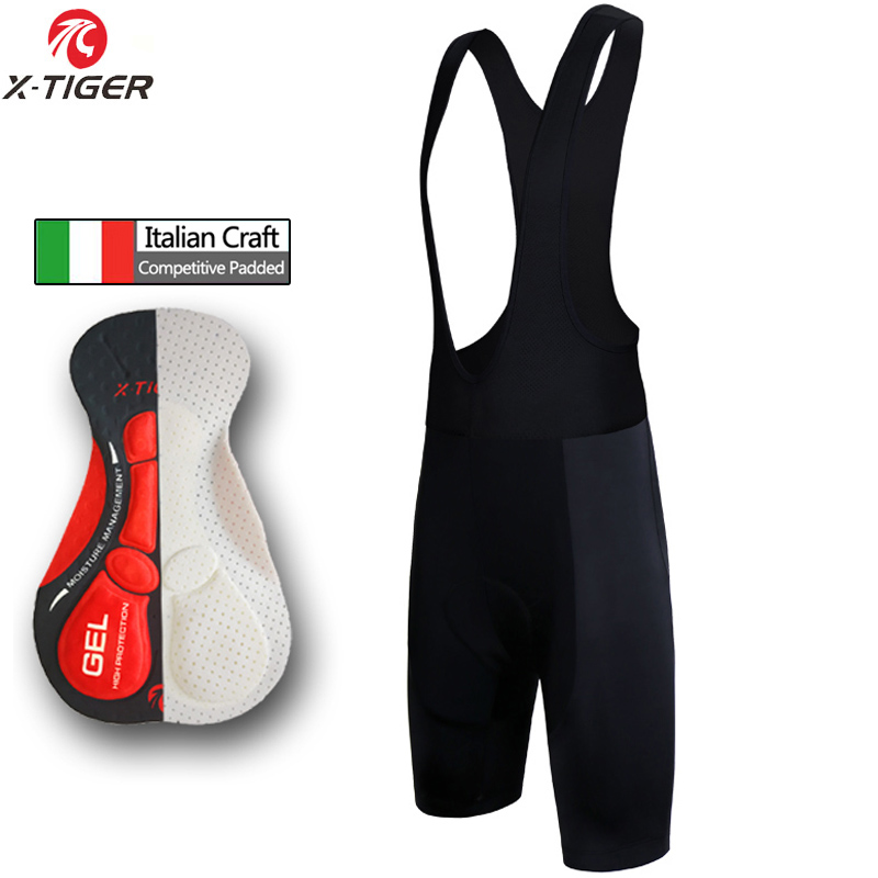 X-TIGER bavoirs de cyclisme Shorts 5D Gel Pad Pro Lycra rembourré vtt vélo de route bavoirs Shorts respirant hommes VTT bavoirs Shorts: M