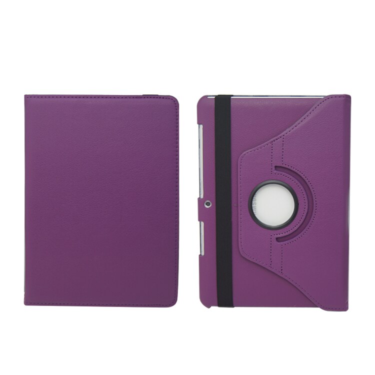 360 Degree Rotating PU Leather Case Cover For Samsung Galaxy Tab 2 10.1 P5100 P5110 P7500 P7510: Purple