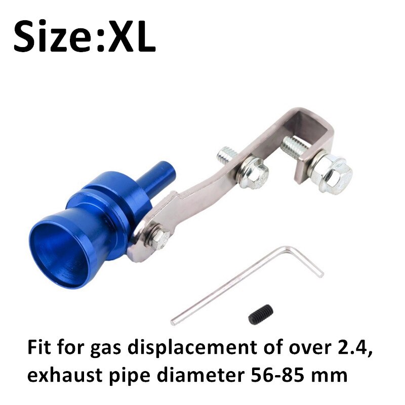 Auto modifizierte Turbo Pfeife Auspuffrohr Schalldämpfer Nachahmer Teufel Hals Düse Schalldämpfer Auspuffrohr Schalldämpfer Spitze Auto Zubehör edelstahl endschalldämpfer auspuff doppelendrohre: Blau XL