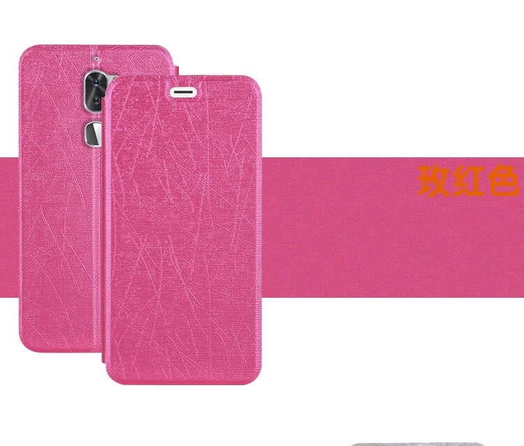 For Original Letv Cool 1 Dual Leeco Coolpad Cool1 case leather flip with stand TPU silicone case for Letv LeEco Cool 1 case capa: rose red