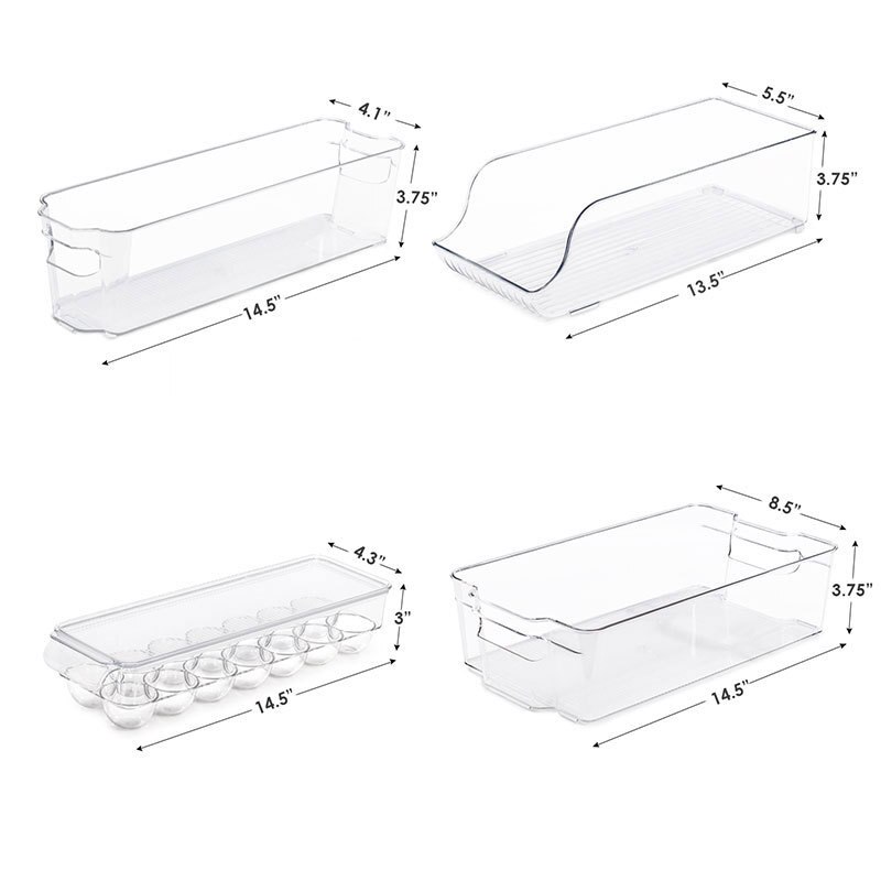 Fridge Food Fresh Keep Storage Box Refrigerator Organizer Bins Stackable Vegetable Fruit Meat Fresh Box Freezer Organizer Tool
