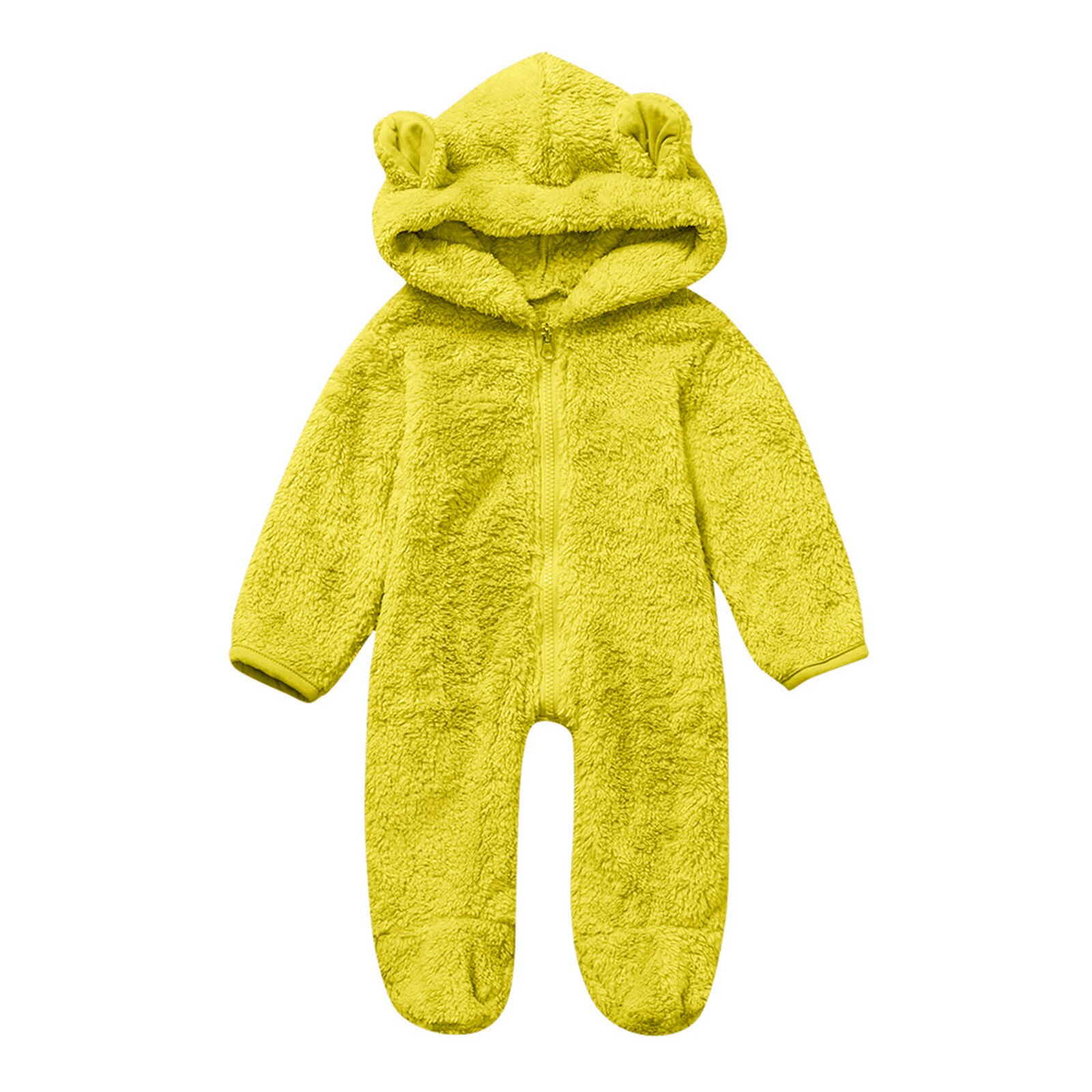 ARLONEET Pagliaccetto Del Bambino di Autunno Infantile di Inverno Del Bambino Dei Ragazzi Delle Ragazze Della Chiusura Lampo Del Fumetto Orecchio Felpa Con Cappuccio Vestiti Del Pagliaccetto Della Tuta Body E Pagliaccetti de Cappotto Del Bambino