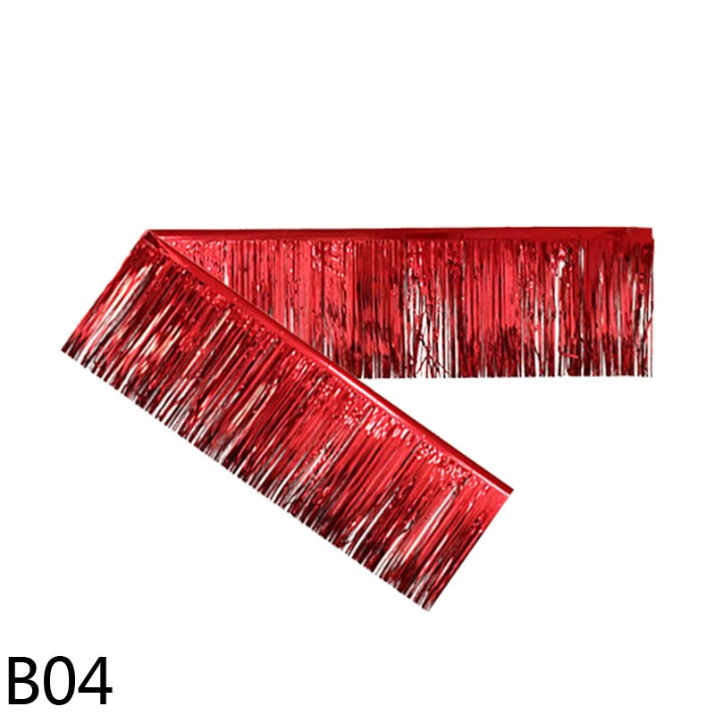 2Meter Glitter Folie Klatergoud Garland Gordijn Party Tafel Rok Regen Zijde Fringe Pull Bloem Bruiloft Verjaardag Festival Decoratie: B04