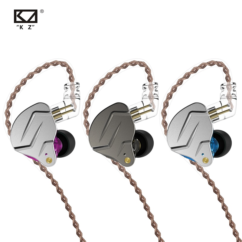 KZ ZSN PRO 1BA 1DD Hybride aandrijving in ooroordopjes HIFI metalen bas oordopjes sport muziek headset vervangbaar